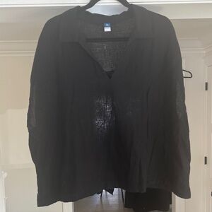 OLD NAVY - Black Linen-Blend Sleeveless Top - Size XXL